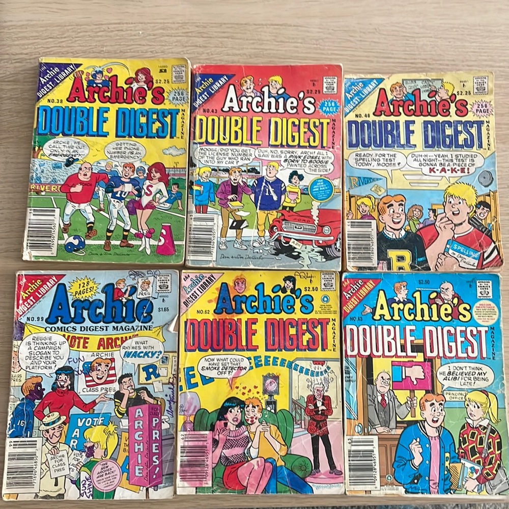 Archie Comics - 6 Vintage Archie Comics